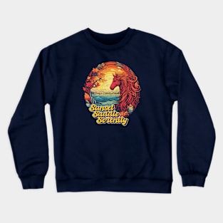 Sunset Saddle Serenity Crewneck Sweatshirt